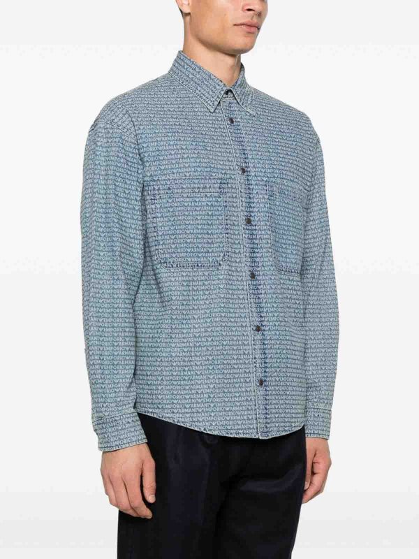 EMPORIO ARMANI buy online Denim Cotton Shirt