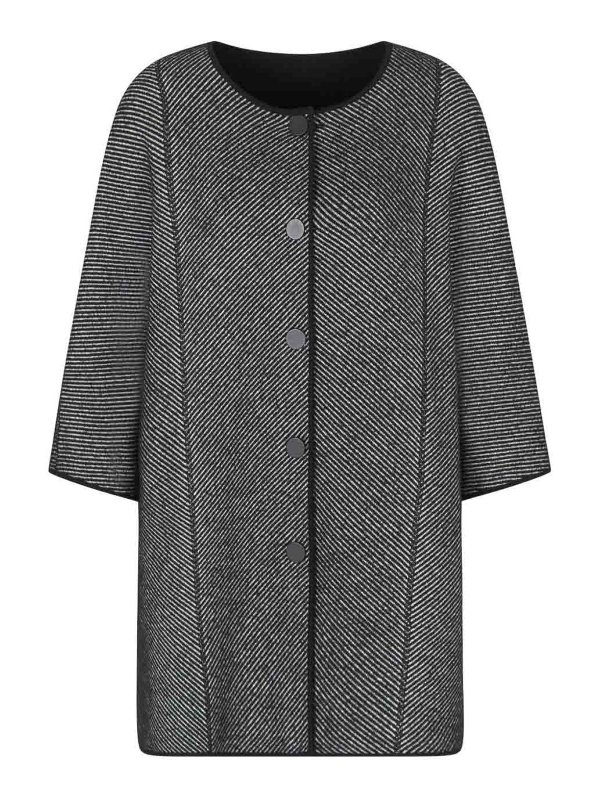 EMPORIO ARMANI: short coats - Wool Midi Coat