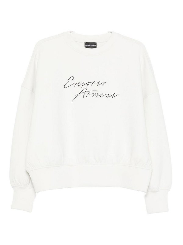 EMPORIO ARMANI: Pull col rond - Pull Col Rond - Blanc