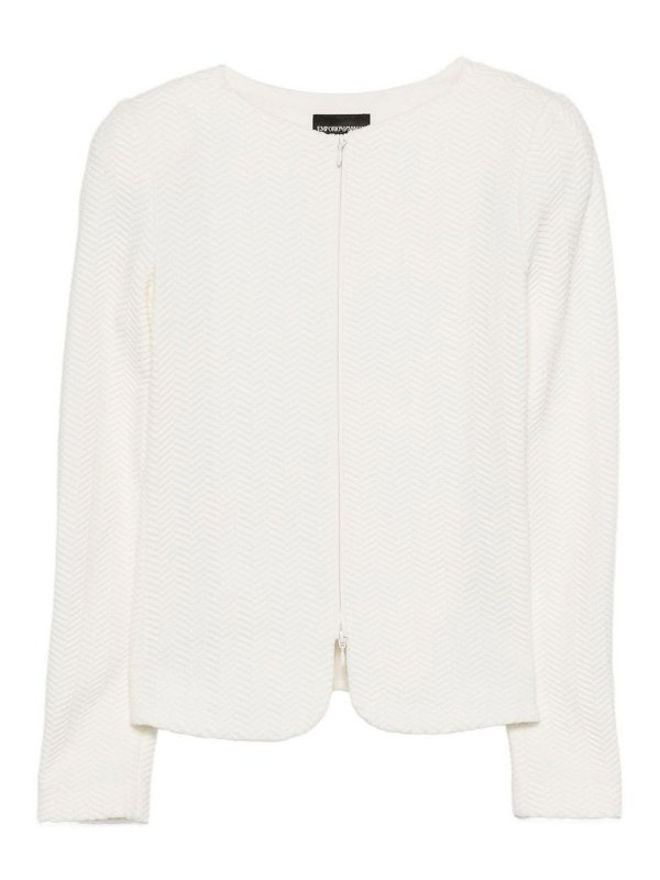 EMPORIO ARMANI: casual jackets - Cotton Blend Blazer Jacket