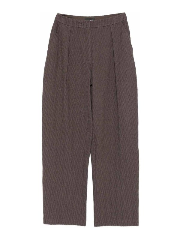 EMPORIO ARMANI: カジュアルトラウザー - ショートパンツ - ブラウン