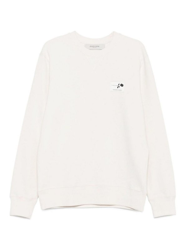 GOLDEN GOOSE: Felpe e maglie - Felpa di cotone logo