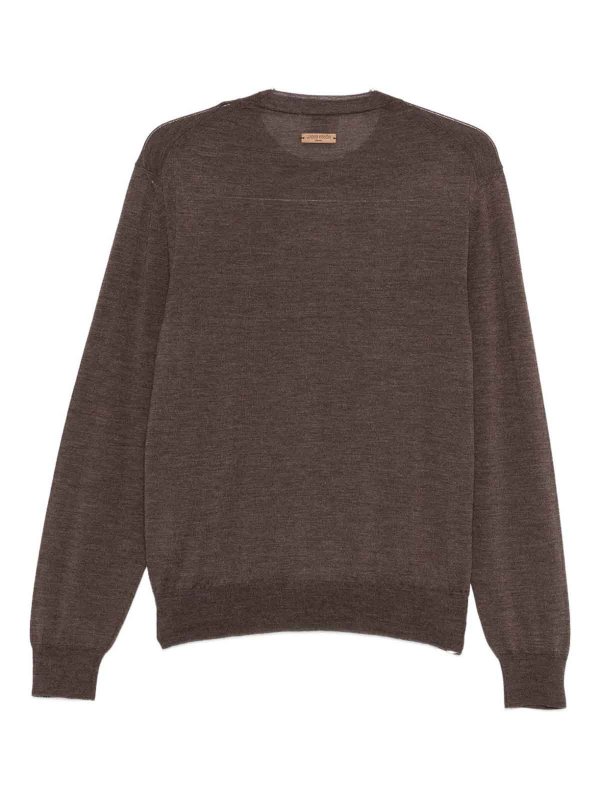 JACOB COHEN: crew necks online - Wool And Silk Crewneck Sweater