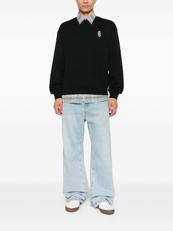 MAISON KITSUNÉ: crew necks online - Dressed Fox Cotton Crewneck Sweatshirt