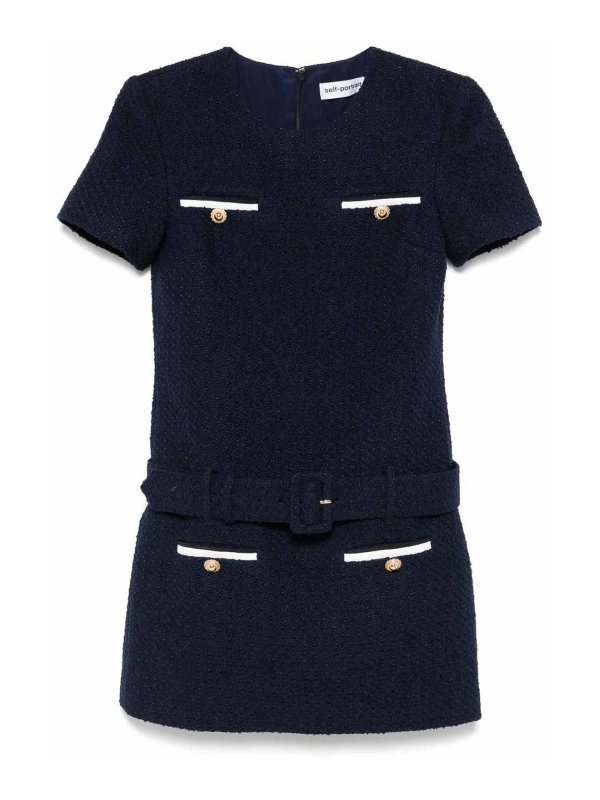 Self Portrait: short dresses - Boucle Mini Dress