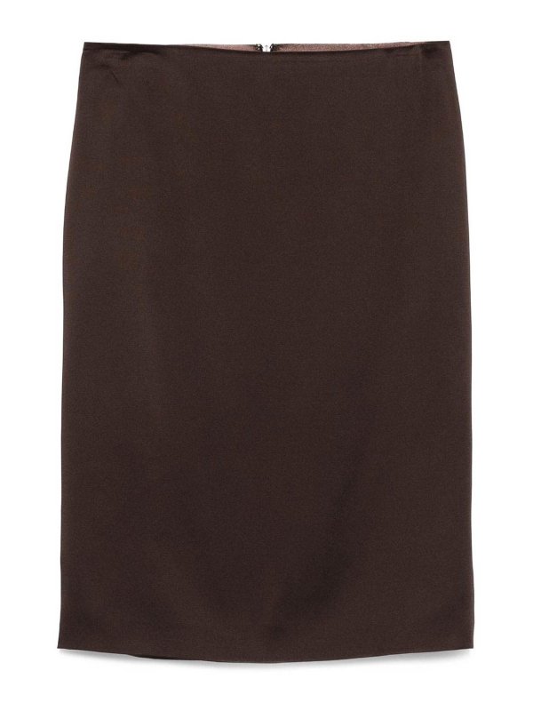 TOM FORD: Faldas media pierna y semilargas - Falda Semilarga - Marrón Oscuro