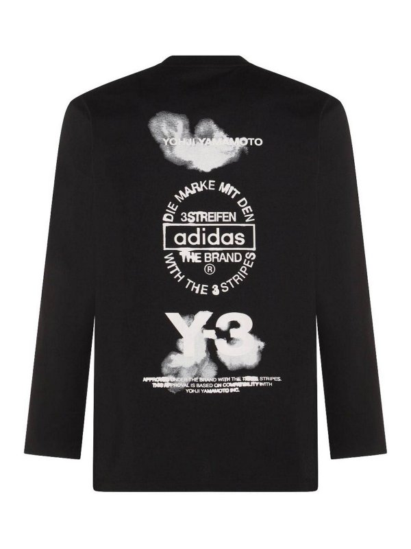 Y-3: t-shirts online - Logo Cotton T-Shirt