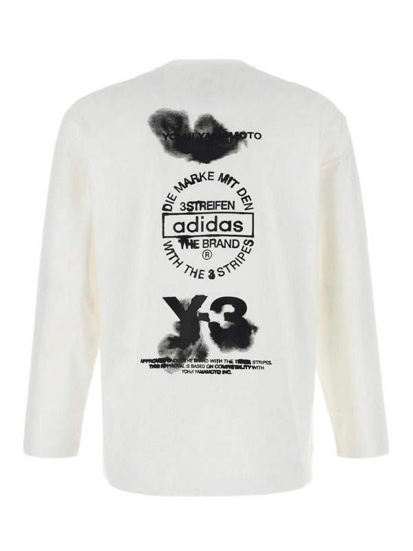 Y-3: t-shirts online - Logo Cotton T-Shirt