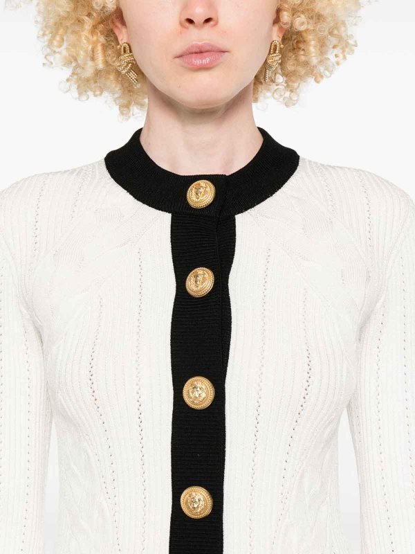 Cardigan - Weiß shop online: Balmain