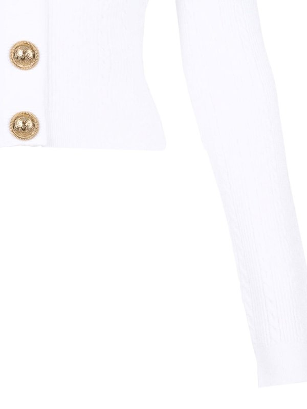 The Best Shops Balmain: Cardigans - Cardigan - Weiß