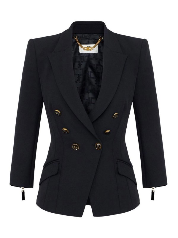 ELISABETTA FRANCHI: Vestes casuals - Veste Casual - Noir