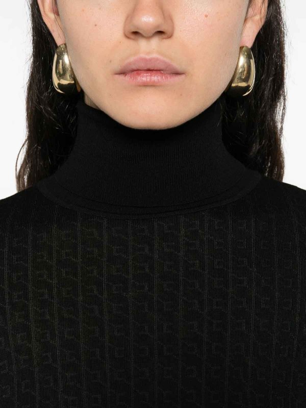 ELISABETTA FRANCHI: Turtlenecks & Polo necks online - Wool Blend Turtle-Neck Sweater