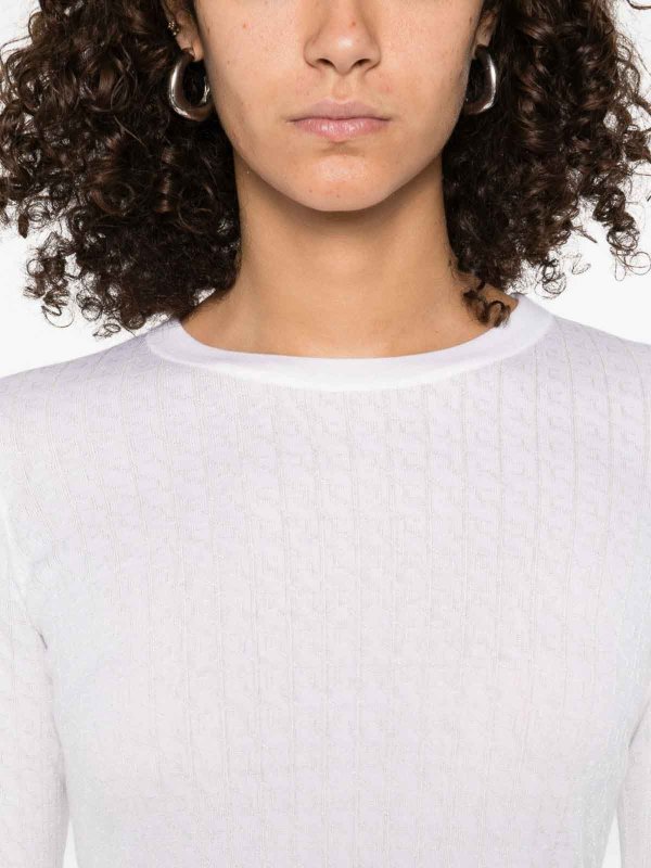 ELISABETTA FRANCHI: クルーネック online - クルーネック - 白