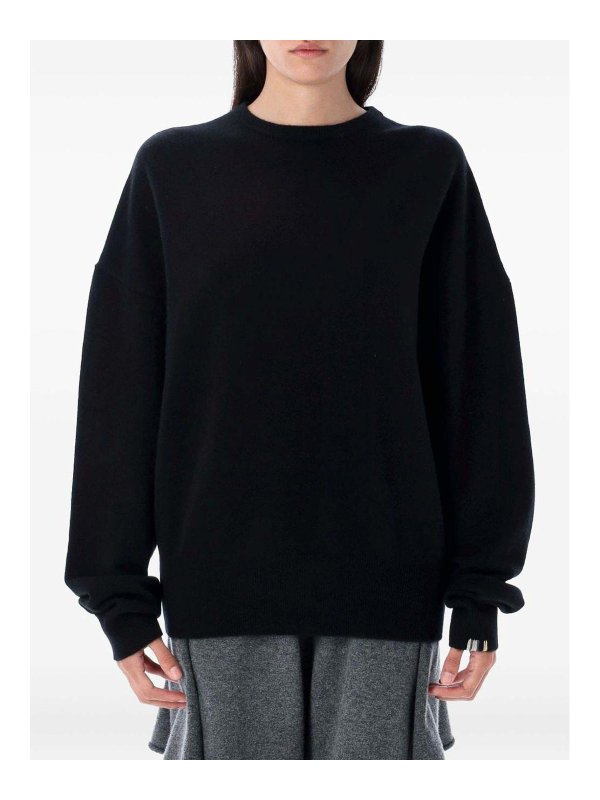 EXTREME CASHMERE: Suéteres con cuello pico - Suéter Cuello Redondo - Negro