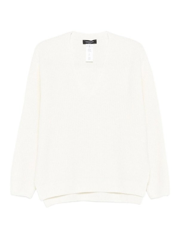 FABIANA FILIPPI: maglia collo rotondo - Jumper con collo a V lana