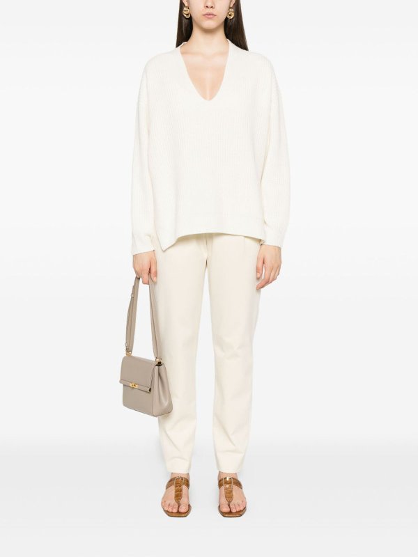 FABIANA FILIPPI: maglia collo rotondo online - Jumper con collo a V lana