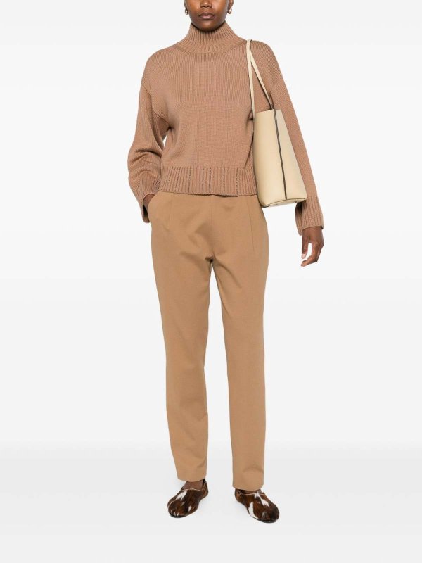 FABIANA FILIPPI: casual trousers online - Slim Drawstring Trousers