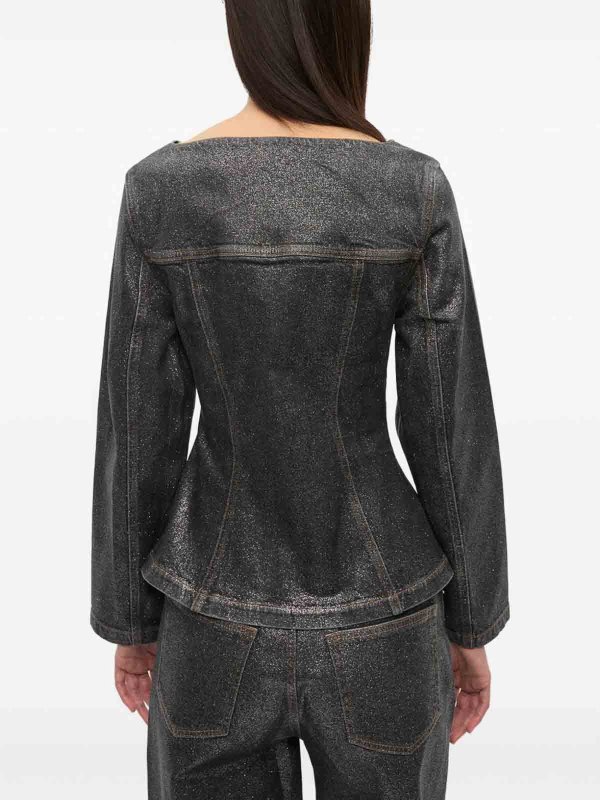 The Best Shops GANNI: カジュアルジャケット - カジュアルジャケット - 黒