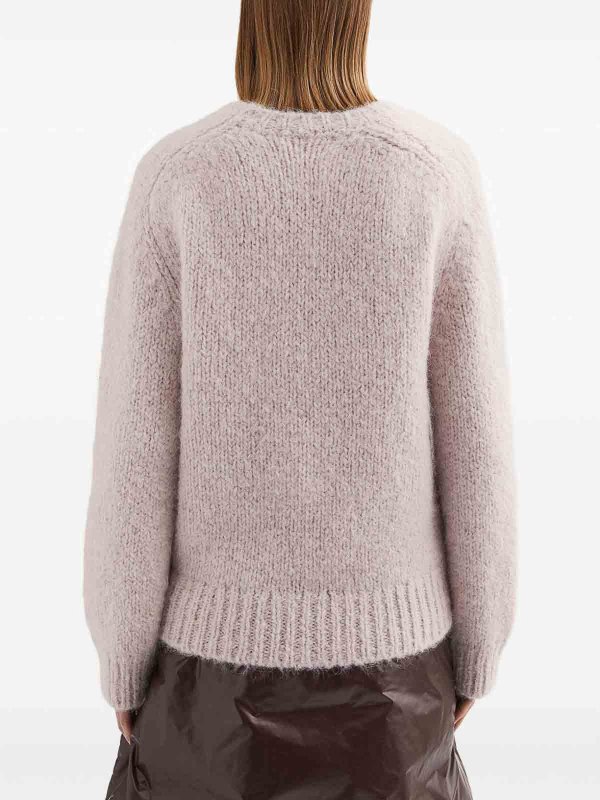 JIL SANDER: Strickpullover mit Rundhalsausschnitt online - Rundhalspullover - Nude