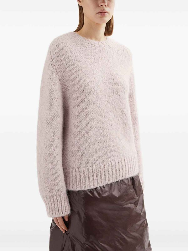 The Best Shops JIL SANDER: Strickpullover mit Rundhalsausschnitt - Rundhalspullover - Nude