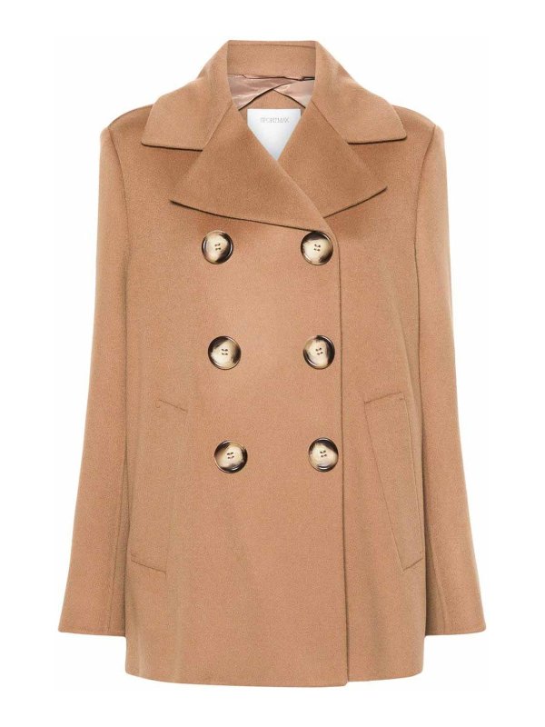 SPORTMAX: ショートコート - ショートコート - キャメル