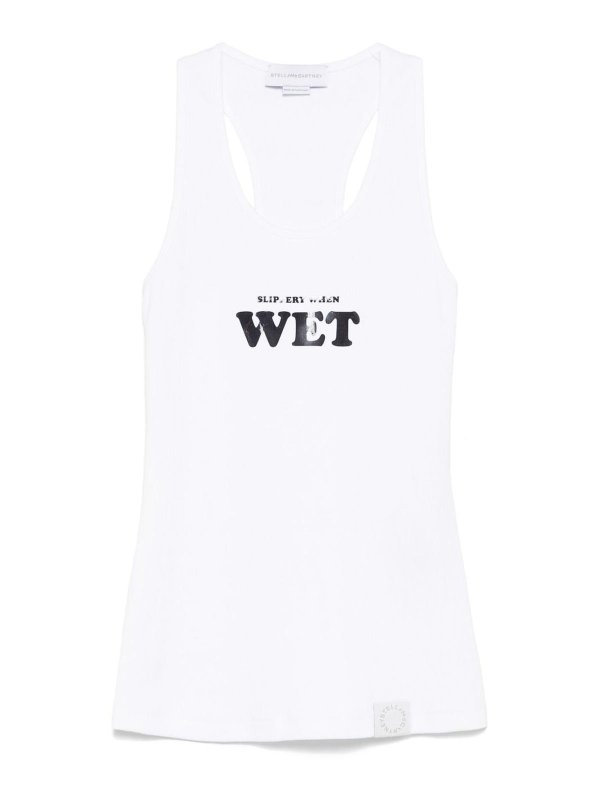 STELLA McCARTNEY: Tops & Tank tops - Slippery When Wet Tank Top