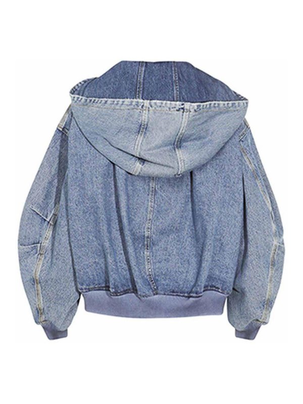 The Attico: casual jackets online - Hooded Denim Jacket