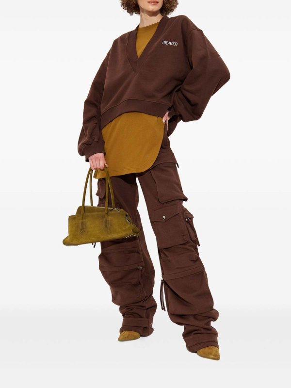 The Best Shops The Attico: Sweatshirts & Sweaters - Logo Cotton Sweatshirt