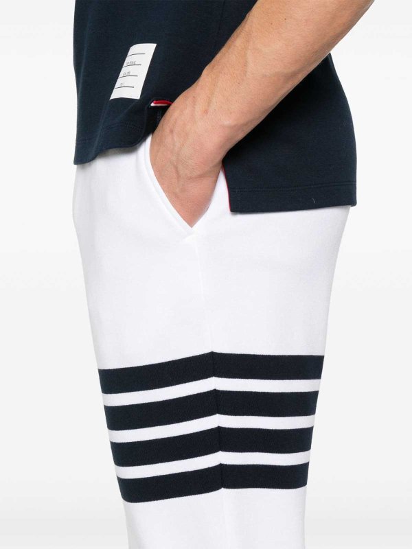 Pantaloni della tuta in cotone da 4 bari shop online: THOM BROWNE