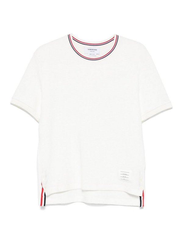 THOM BROWNE: t-shirts - Rwb Cotton T-Shirt