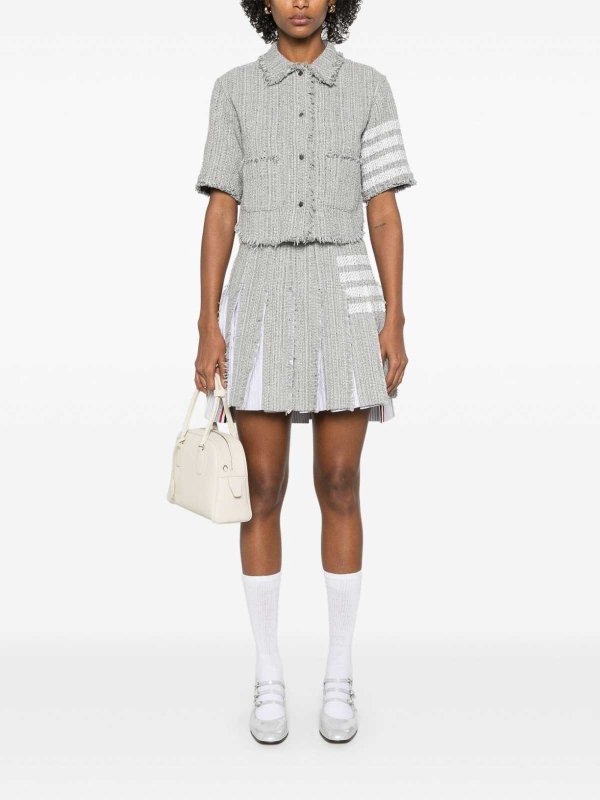4Bar Cotton Blend Skirt shop online: THOM BROWNE