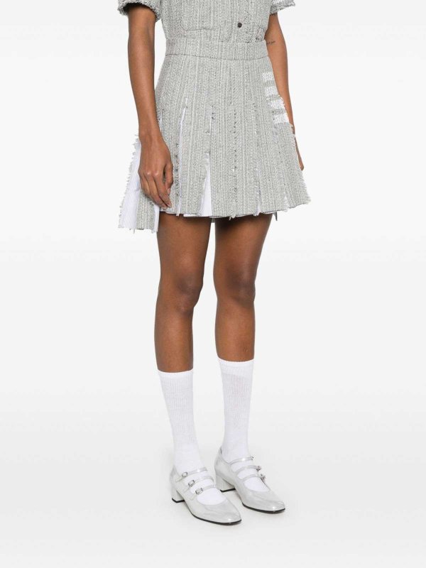 THOM BROWNE buy online 4Bar Cotton Blend Skirt