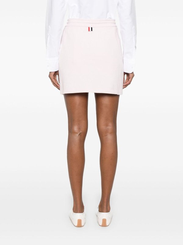 THOM BROWNE: Knee length skirts & Midi online - 4Bar Cotton Mini Skirt