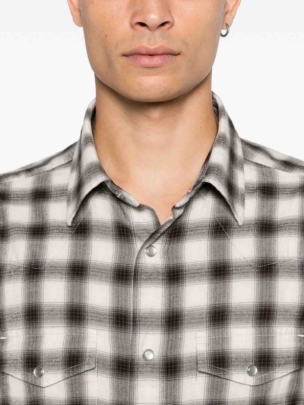 The Best Shops TOM FORD: shirts - Cotton Blend Checked Shirt