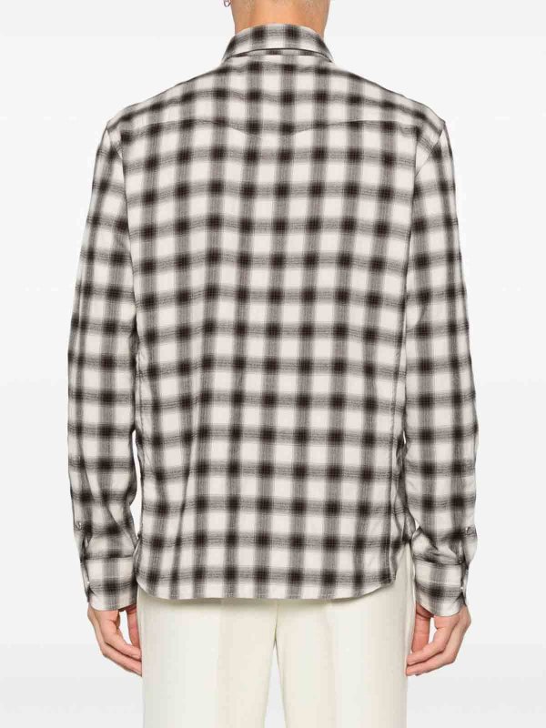 Cotton Blend Checked Shirt shop online: TOM FORD