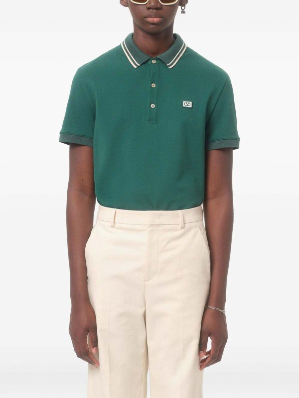 VALENTINO buy online Vlogo Signature Cotton Polo Shirt