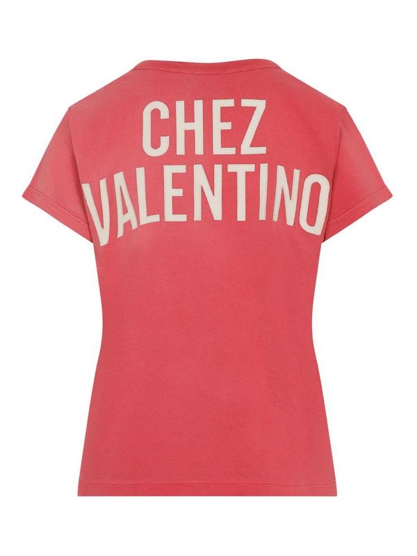 VALENTINO: t-shirts online - Printed Cotton T-Shirt