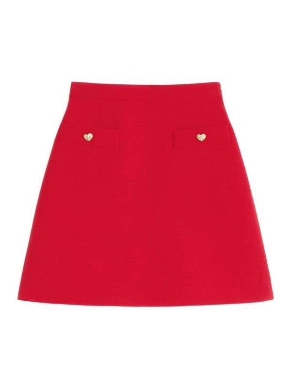 VALENTINO: Knee length skirts & Midi - Wool And Silk Skirt