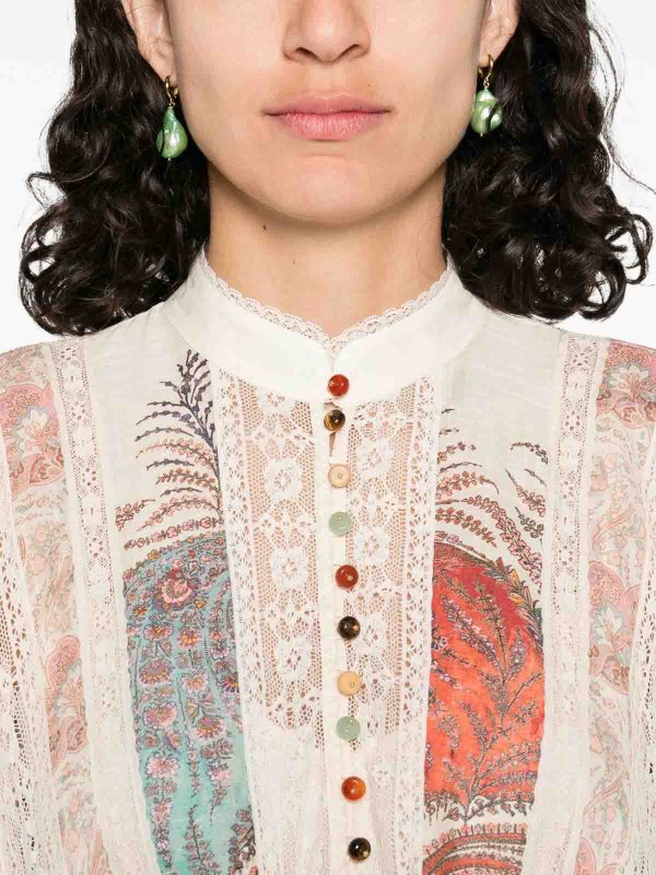 ZIMMERMANN: short dresses online - Rhiannon Printed Cotton Mini Dress