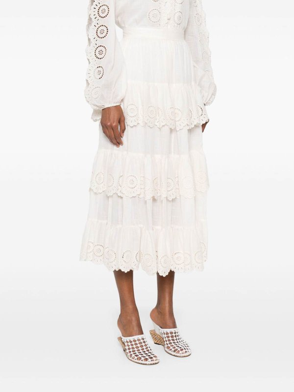 ZIMMERMANN: Jupes midi et au genou online - Jupe Midi - Blanc