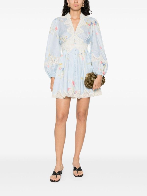 ZIMMERMANN: short dresses online - Lucky Linen Mini Dress