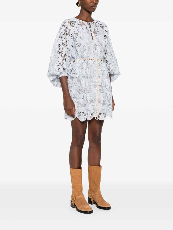 ZIMMERMANN: short dresses online - Coco Lace Mini Dress