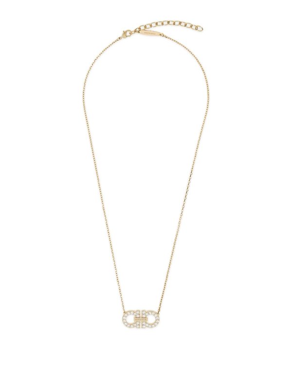 SALVATORE FERRAGAMO: Necklaces & Chokers - 2 Ganci Crystal Necklace