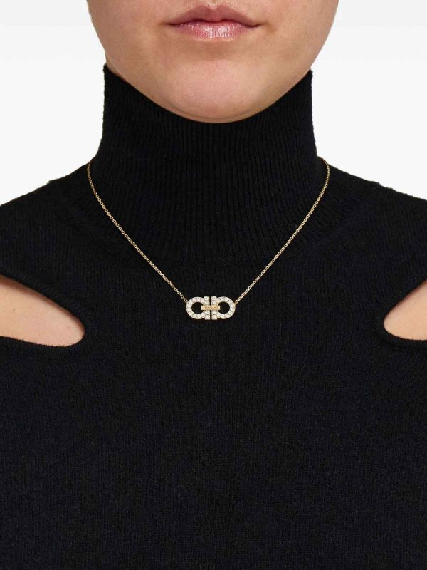 SALVATORE FERRAGAMO: Necklaces & Chokers online - 2 Ganci Crystal Necklace