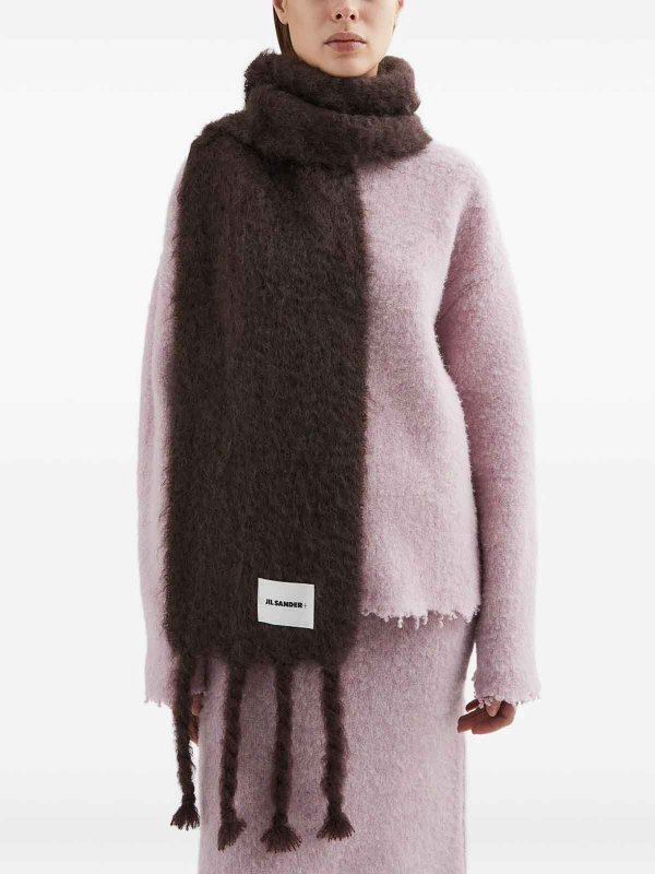 JIL SANDER: scarves online - Logo Wool Scarf