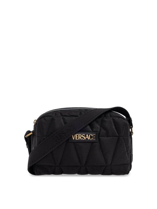 VERSACE: borse a tracolla - MITH NYLON Crossbody Bag