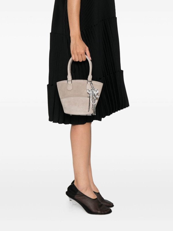 Suede Tote Bag shop online: Self Portrait