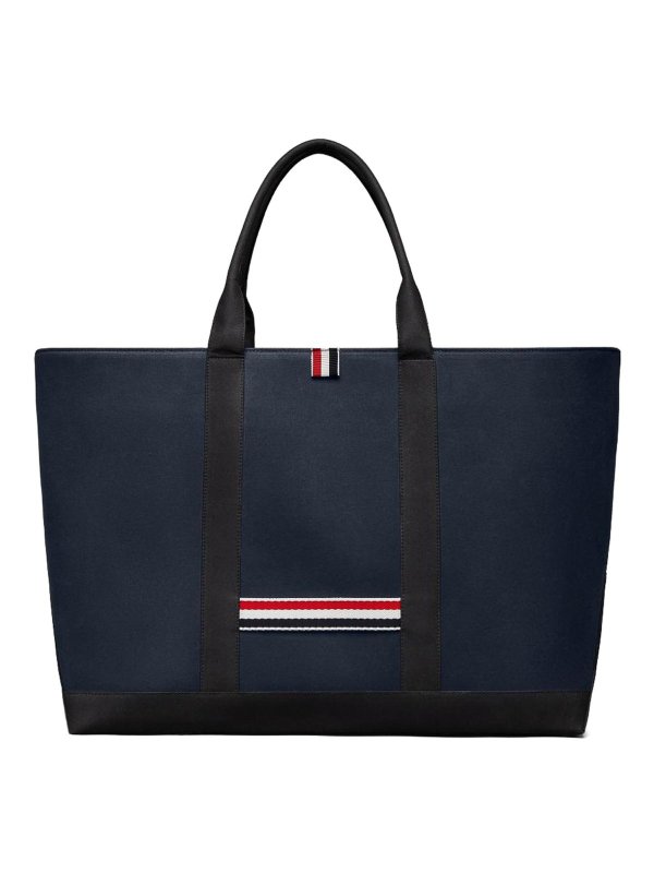 THOM BROWNE: Handtaschen - Shopper - Blau