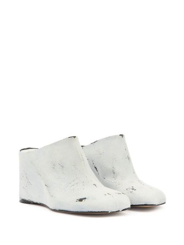 MM6 MAISON MARGIELA: mules shoes online - Leather Heel Mules