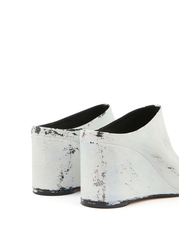 The Best Shops MM6 MAISON MARGIELA: mules shoes - Leather Heel Mules